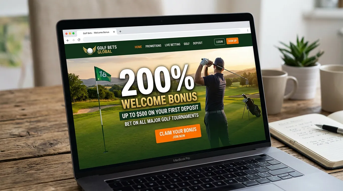 Representación de bonos y promociones de apuestas deportivas para torneos de golf
