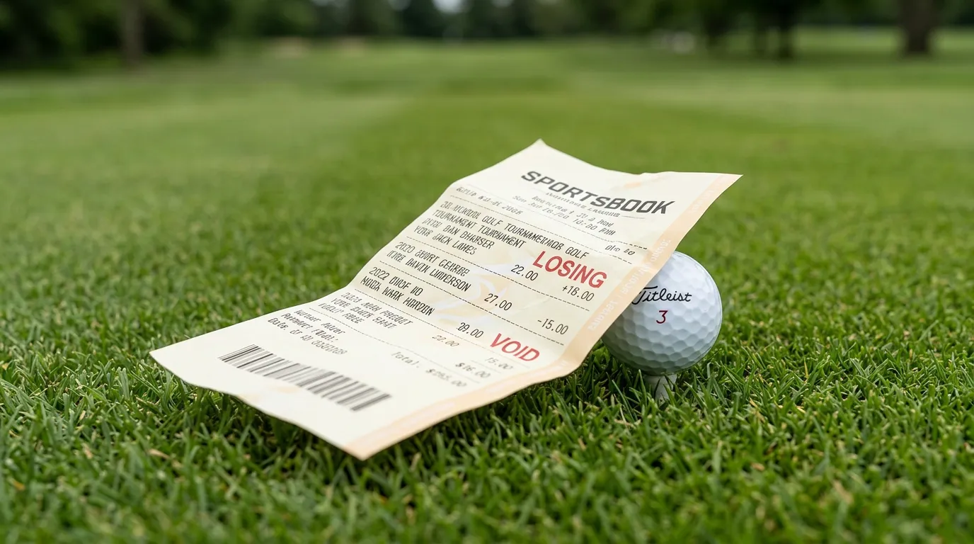 Golfista frustrado representando los errores comunes que se deben evitar en apuestas